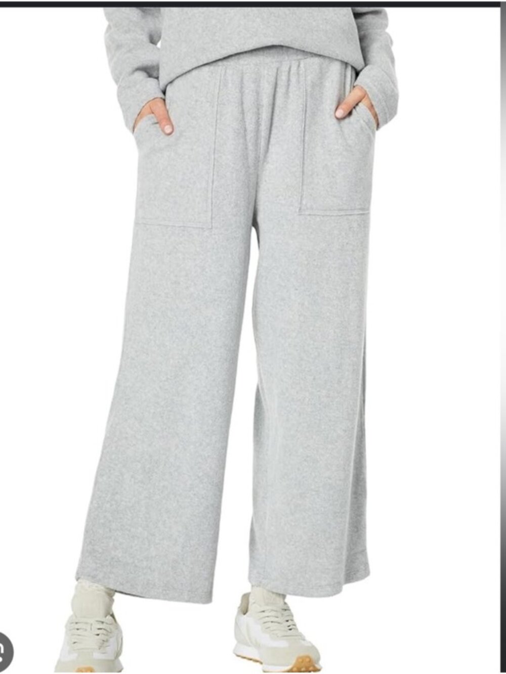 MADEWELL Women's Cozybrushed Straight Wide Leg‎ Sweatpants Gray | Size M